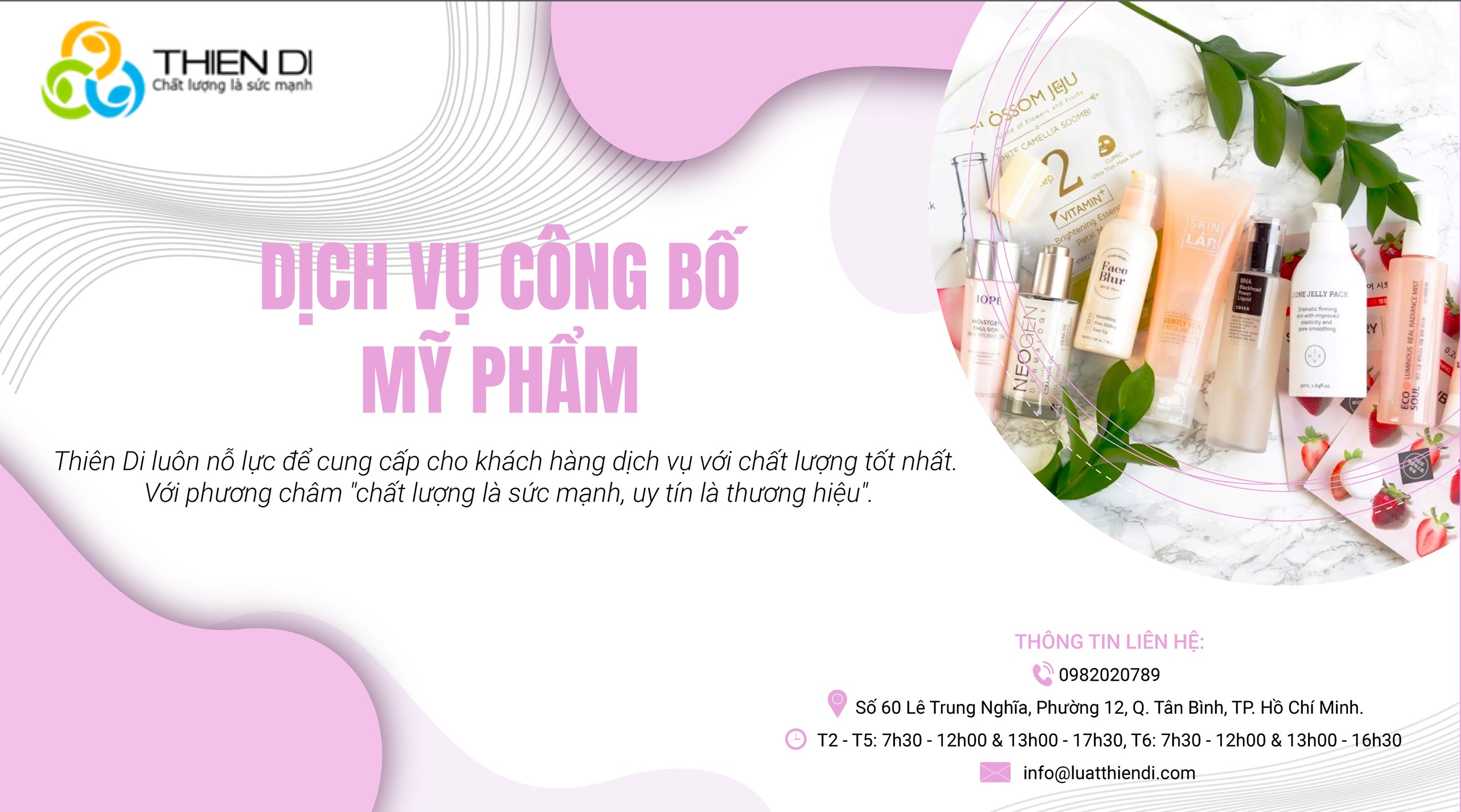 dich vu cong bo my pham